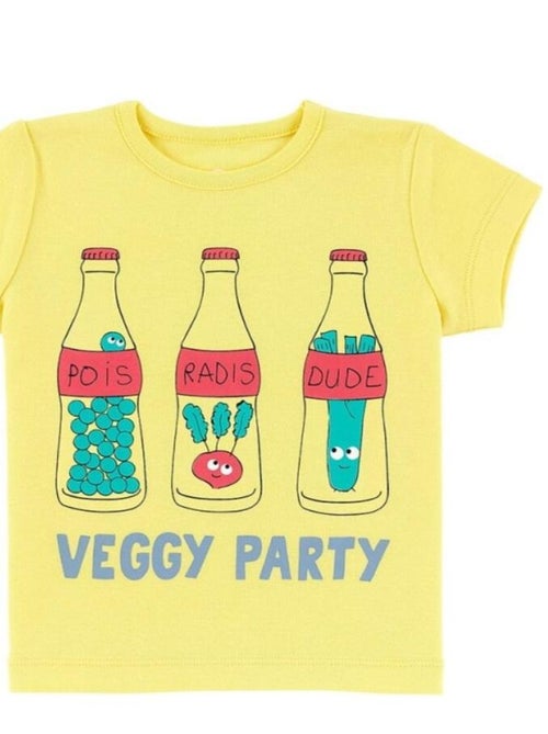T-shirt Bébé Bio "Veggy Party" - Kiabi