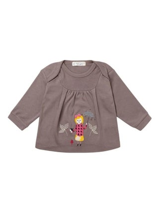 T-Shirt Bébé Fille Bio Brodé