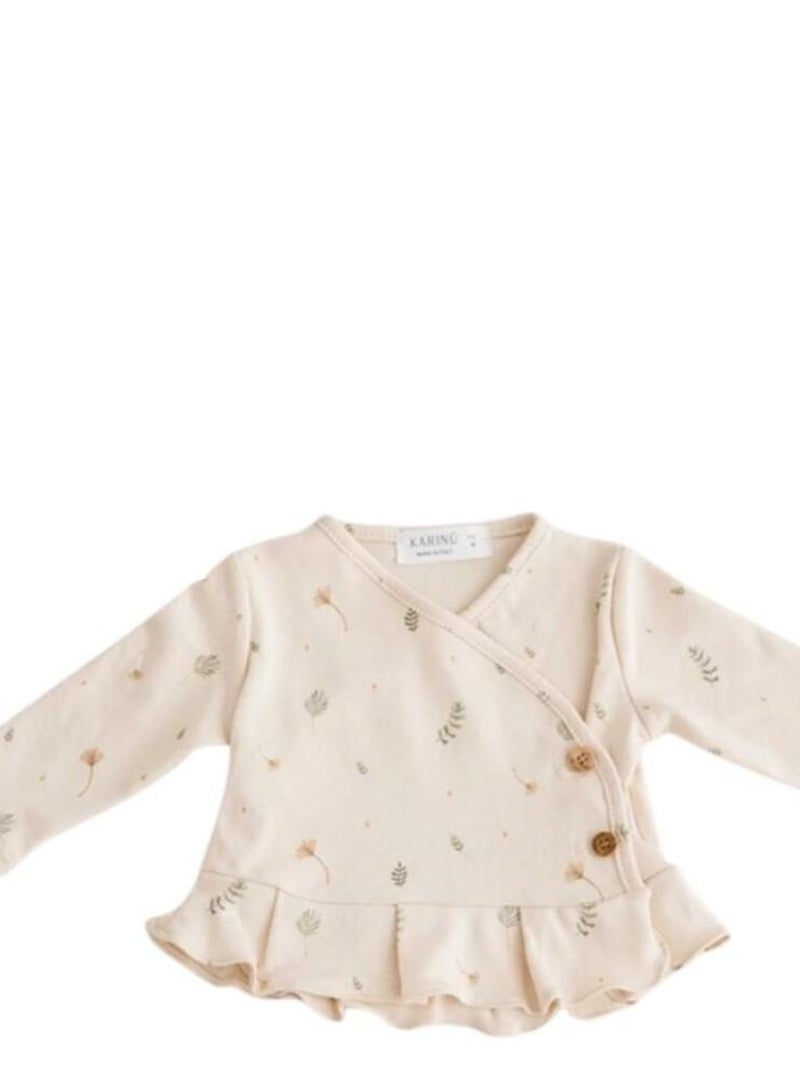 T-Shirt Bébé Forest en Coton Pima Bio Beige - Kiabi