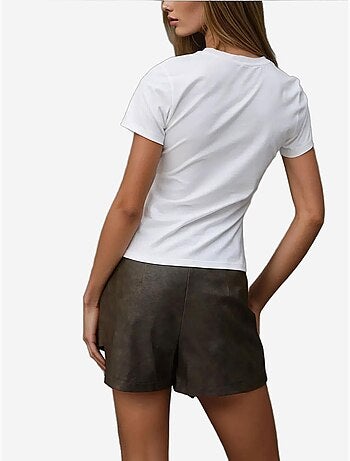 T-shirt bébé imprimé coupe slim à col ras du cou