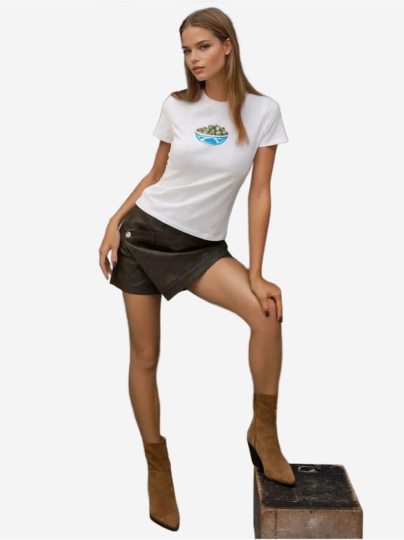 T-shirt bébé imprimé coupe slim à col ras du cou Blanc cassé - Kiabi