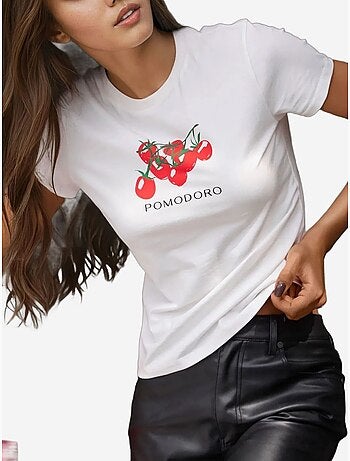 T-shirt bébé imprimé coupe slim à col ras du cou
