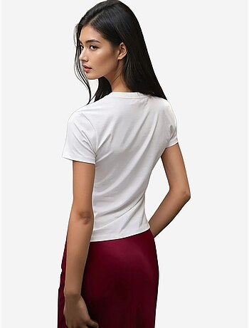 T-shirt bébé imprimé coupe slim à col ras du cou