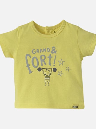 T-SHIRT BEBE MANCHES COURTES GRAND ET FORT