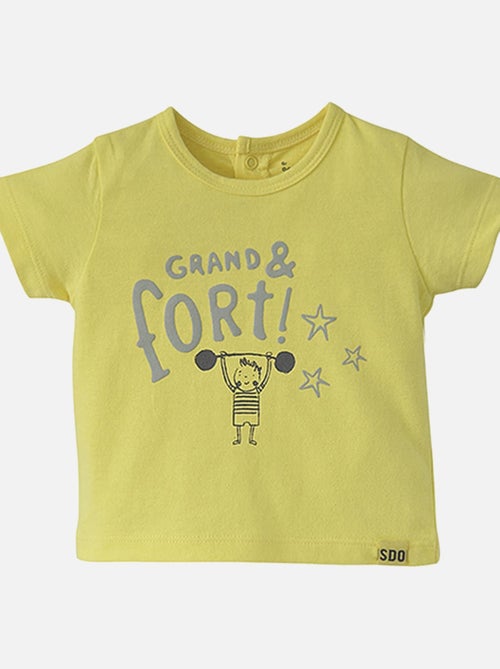 T-SHIRT BEBE MANCHES COURTES GRAND ET FORT - Kiabi