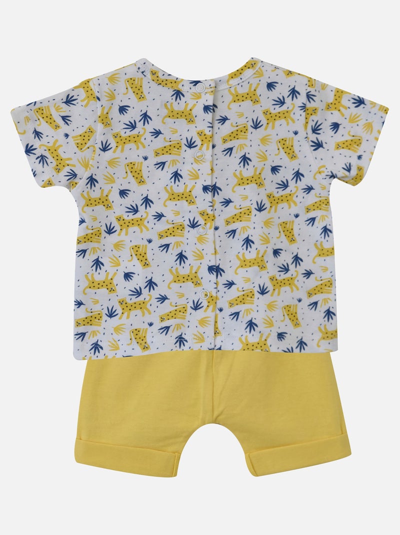 T-SHIRT BEBE + SHORT ELLIAN Blanc - Kiabi