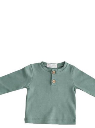T-Shirt Bébé Vert Eucalyptus en Coton Pima Bio