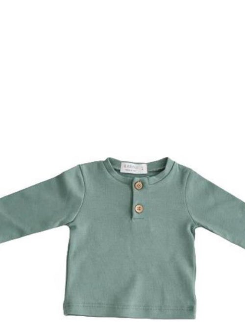 T-Shirt Bébé Vert Eucalyptus en Coton Pima Bio - Kiabi