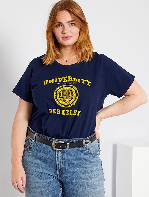 T-shirt 'Berkeley University'                             bleu marine 
