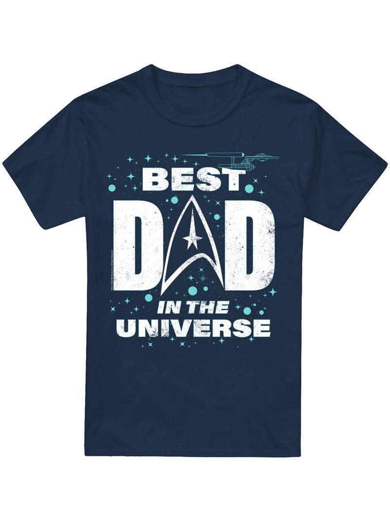 T-shirt best dad in the universe - star trek Bleu marine - Kiabi