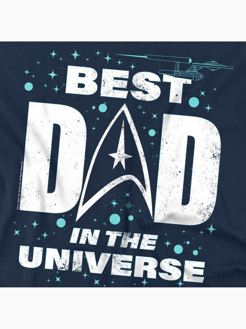 T-shirt best dad in the universe - star trek Bleu marine - Kiabi