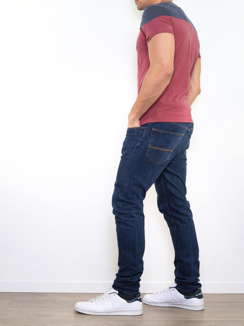T-shirt bi-color Bordeaux - Kiabi
