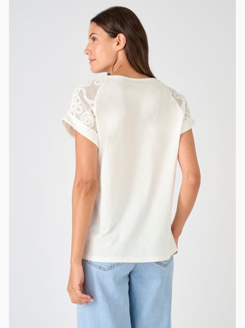 T-shirt bi-matière - Damart - Kiabi