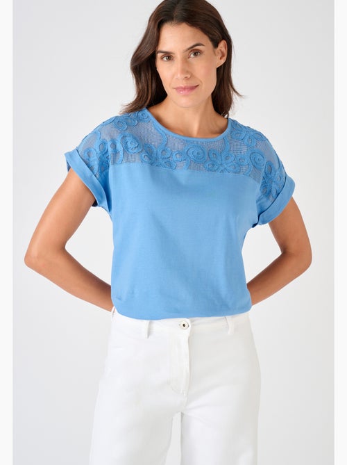 T-shirt bi-matière - Damart - Kiabi