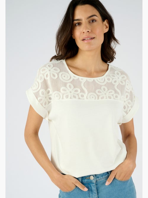 T-shirt bi-matière - Damart - Kiabi