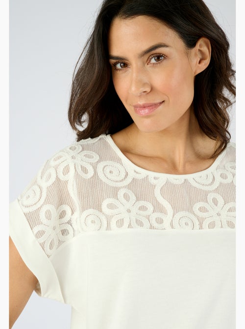 T-shirt bi-matière - Damart - Kiabi