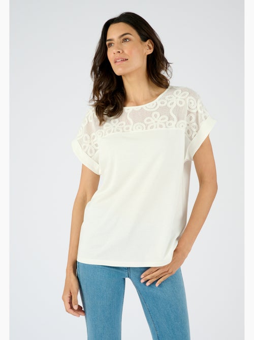 T-shirt bi-matière - Damart - Kiabi