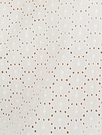 T-shirt bi-matière broderie anglaise - Damart