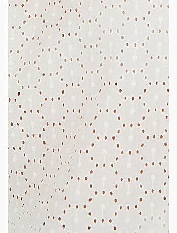 T-shirt bi-matière broderie anglaise - Damart