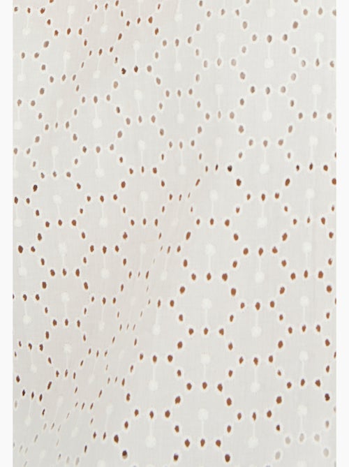 T-shirt bi-matière broderie anglaise - Damart - Kiabi