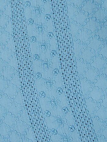 T-shirt bi-matière broderie anglaise - Damart