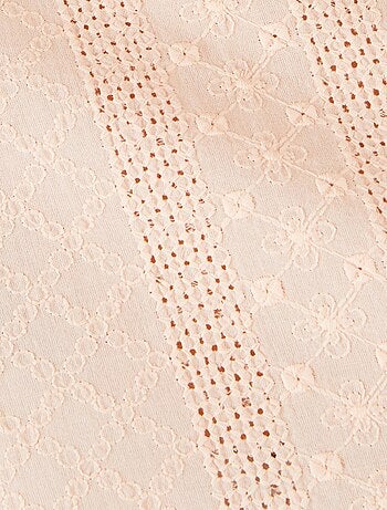 T-shirt bi-matière broderie anglaise - damart