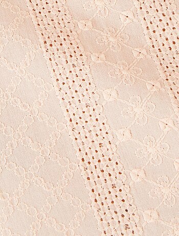 T-shirt bi-matière broderie anglaise - damart