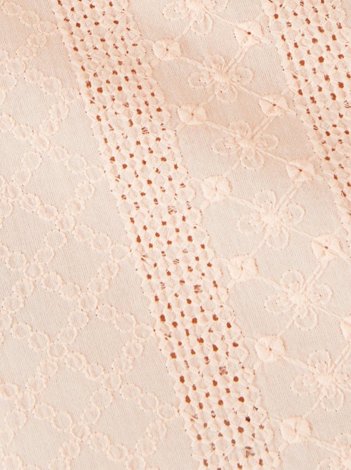 T-shirt bi-matière broderie anglaise - damart - Kiabi T-shirt bi-matière broderie anglaise - damart - Kiabi