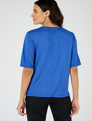 T-shirt bi-matière col bateau - Damart