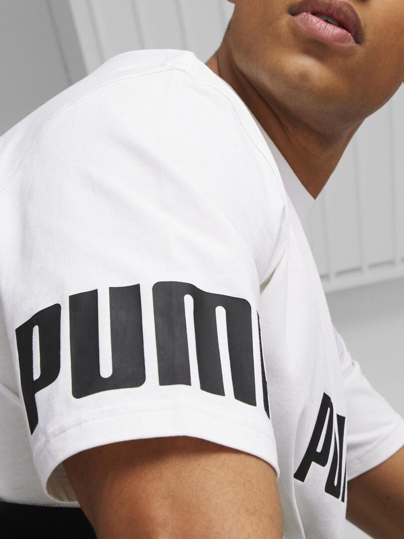 T-shirt bicolore 'Puma' Blanc - Kiabi