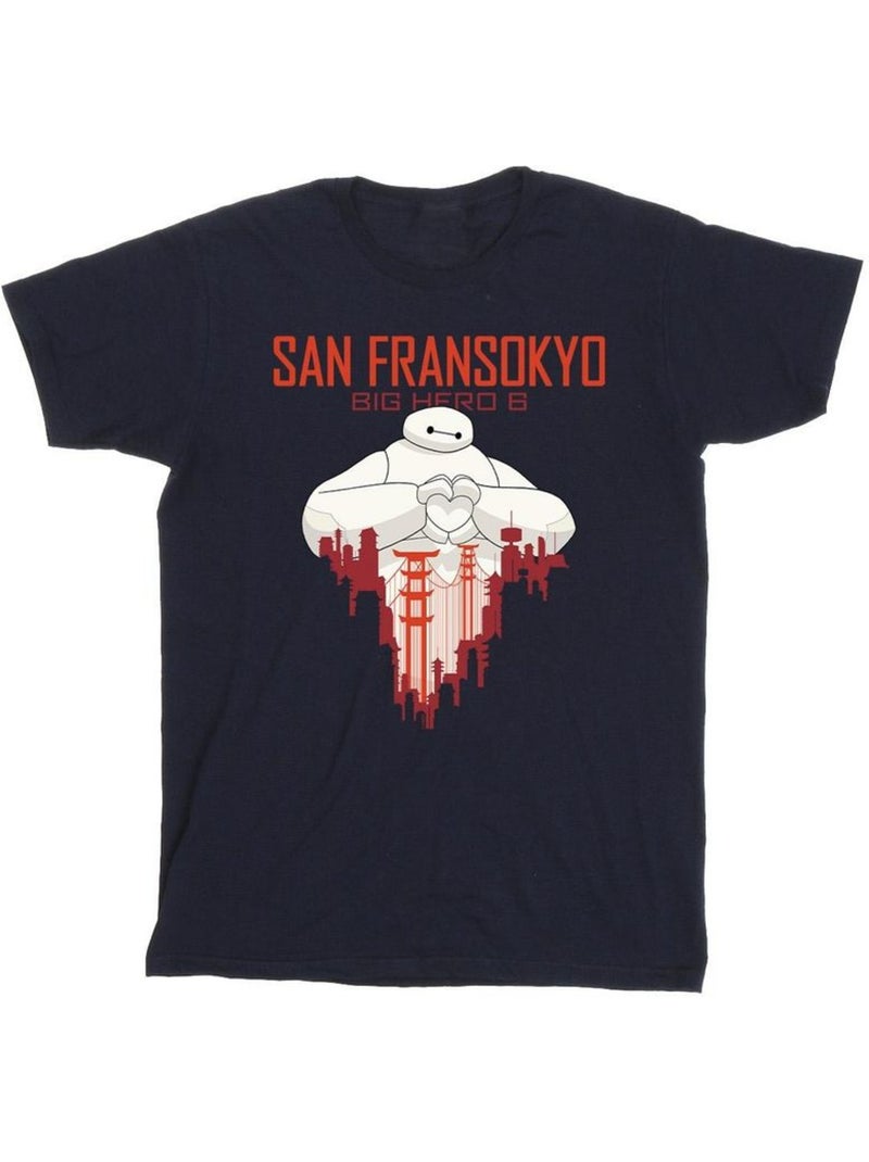 T-shirt big hero san fransokyo - disney Bleu marine - Kiabi