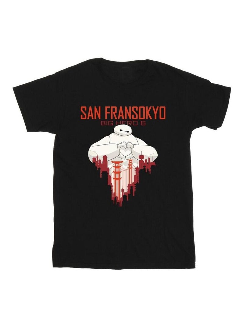 T-shirt big hero san fransokyo - disney Noir - Kiabi