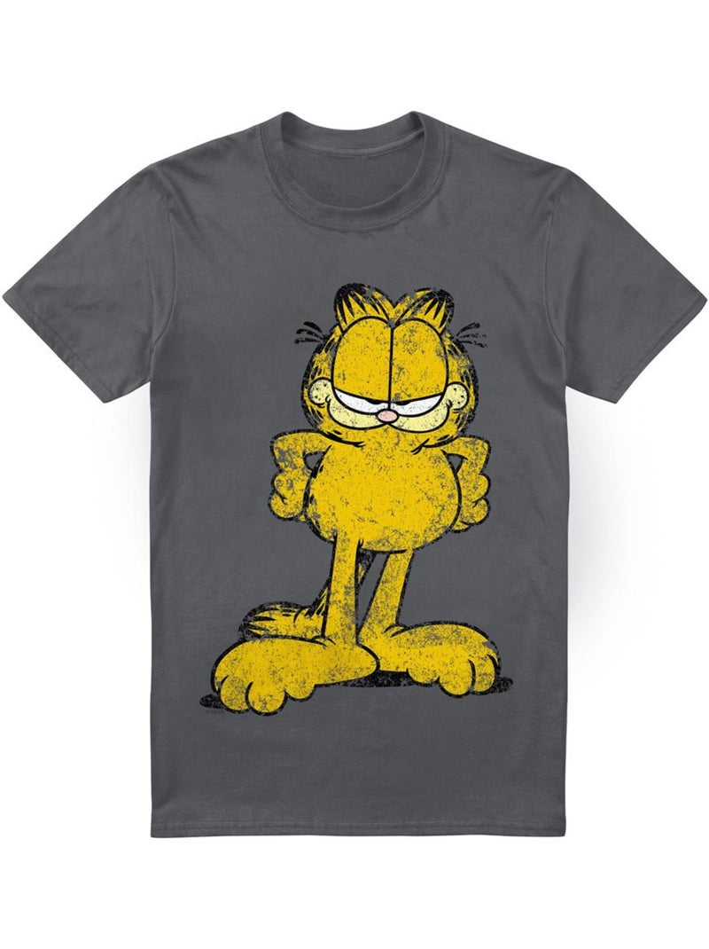 T-shirt big ol' cat - garfield Gris Noir - Kiabi