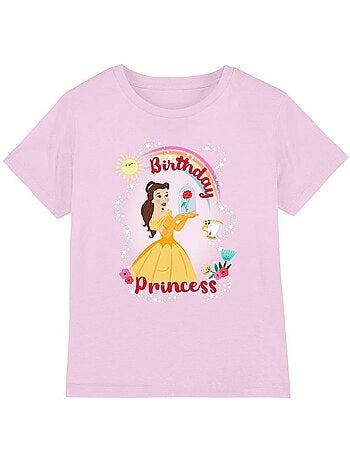 T-shirt birthday princess - la belle et la bête