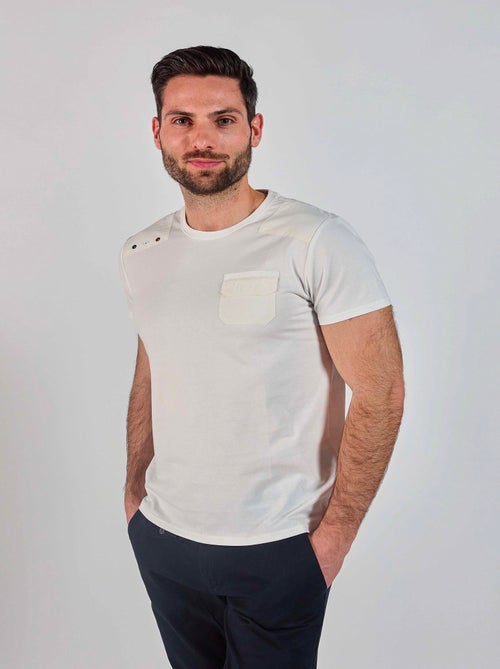 T-shirt Blanc Cassé Smith Trim Redskins - Kiabi