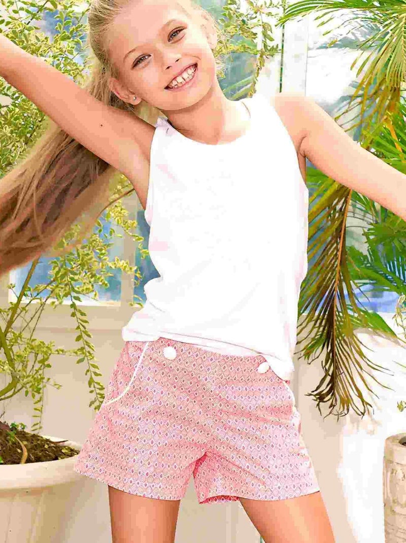 T-shirt Blanc Été Fille  Dos Nageur  MARCEL - La Faute à Voltaire Blanc - Kiabi