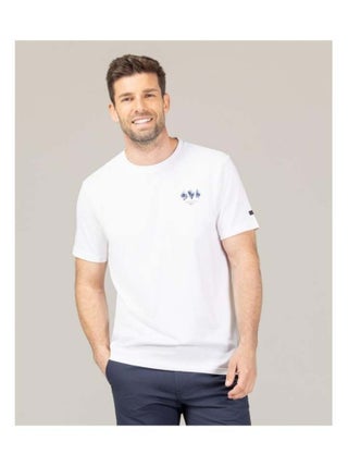 T-shirt blanc Home imprimé coquillage