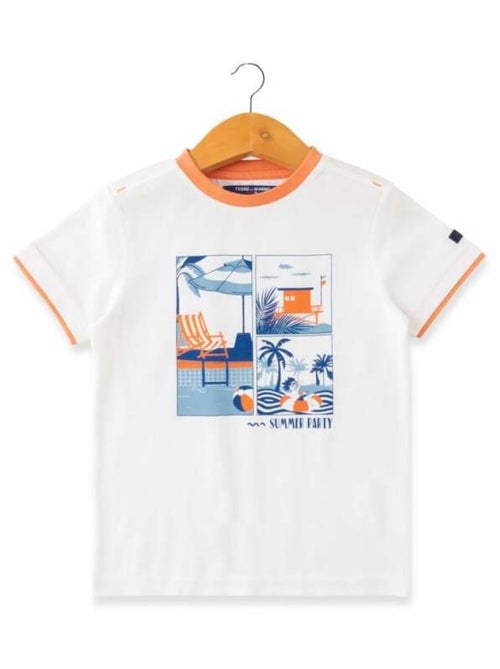 T-Shirt blanc imprimé Garçon - Kiabi