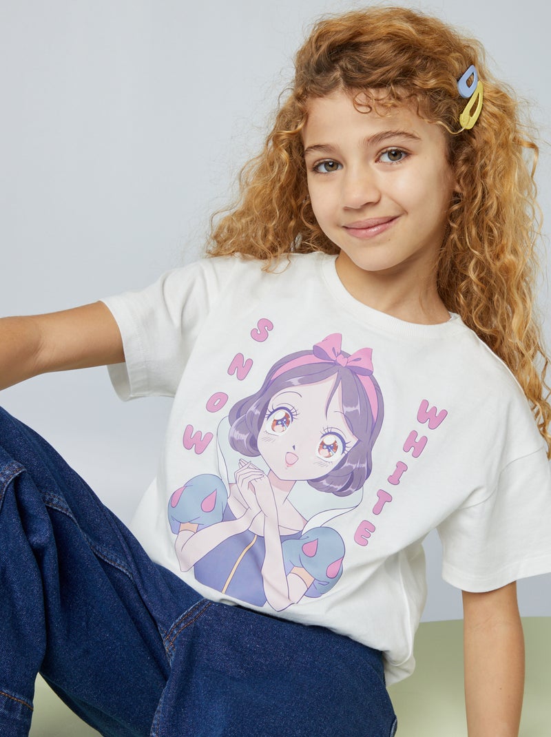 T-shirt 'Blanche neige' 'Disney' BLANC - Kiabi