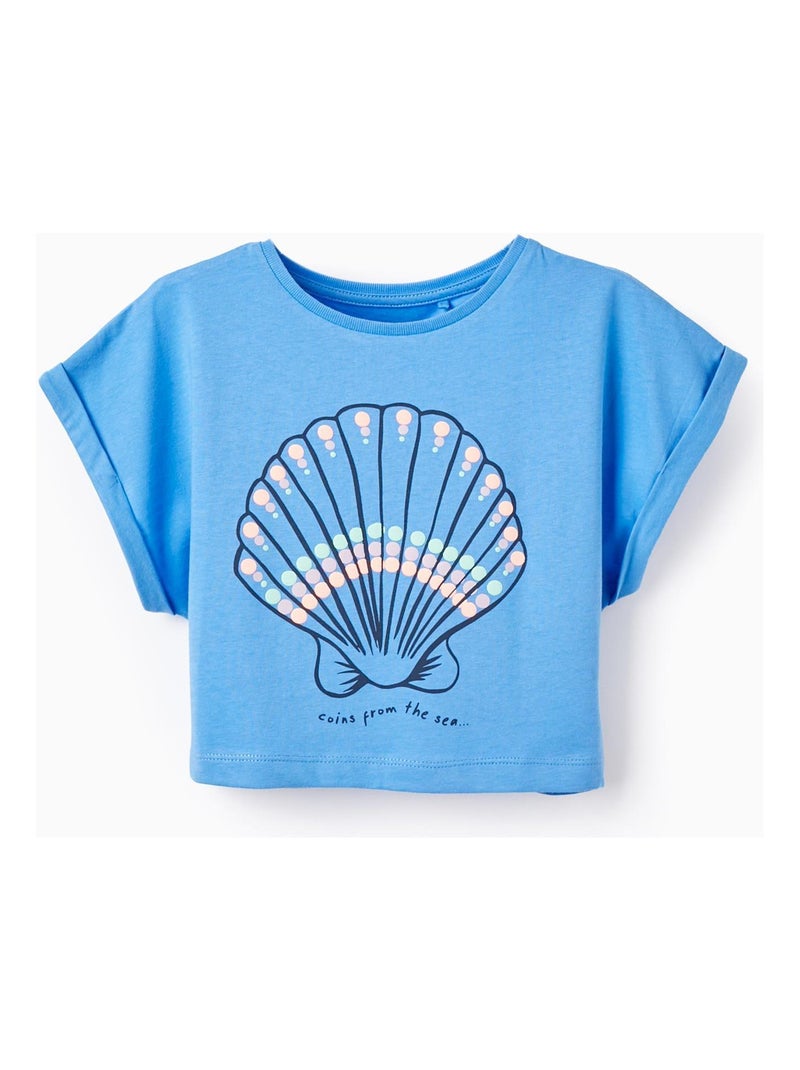 T-shirt bleu à manches courtes pour fille manches courtes EXPLORING AUSTRALIA Bleu foncé - Kiabi