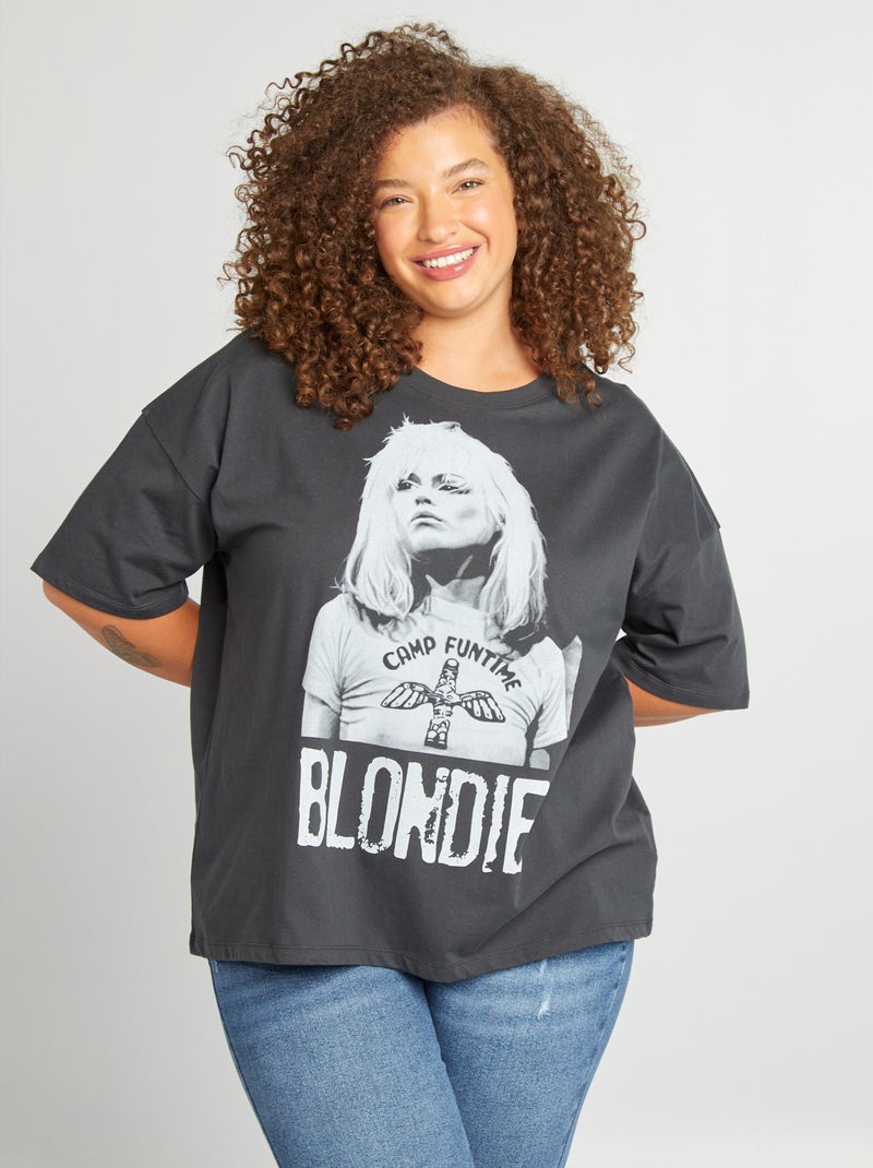 T-shirt 'Blondie' en jersey Anthracite - Kiabi