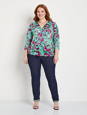 T-shirt blousant cache-coeur