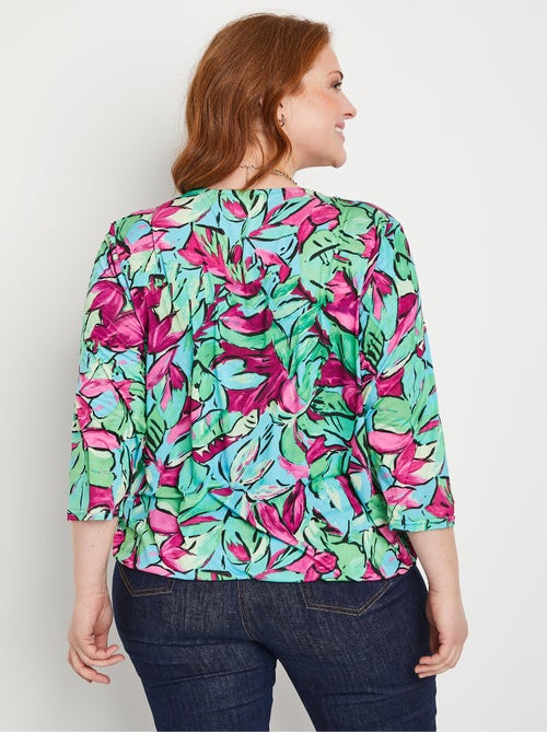 T-shirt blousant cache-coeur - Kiabi