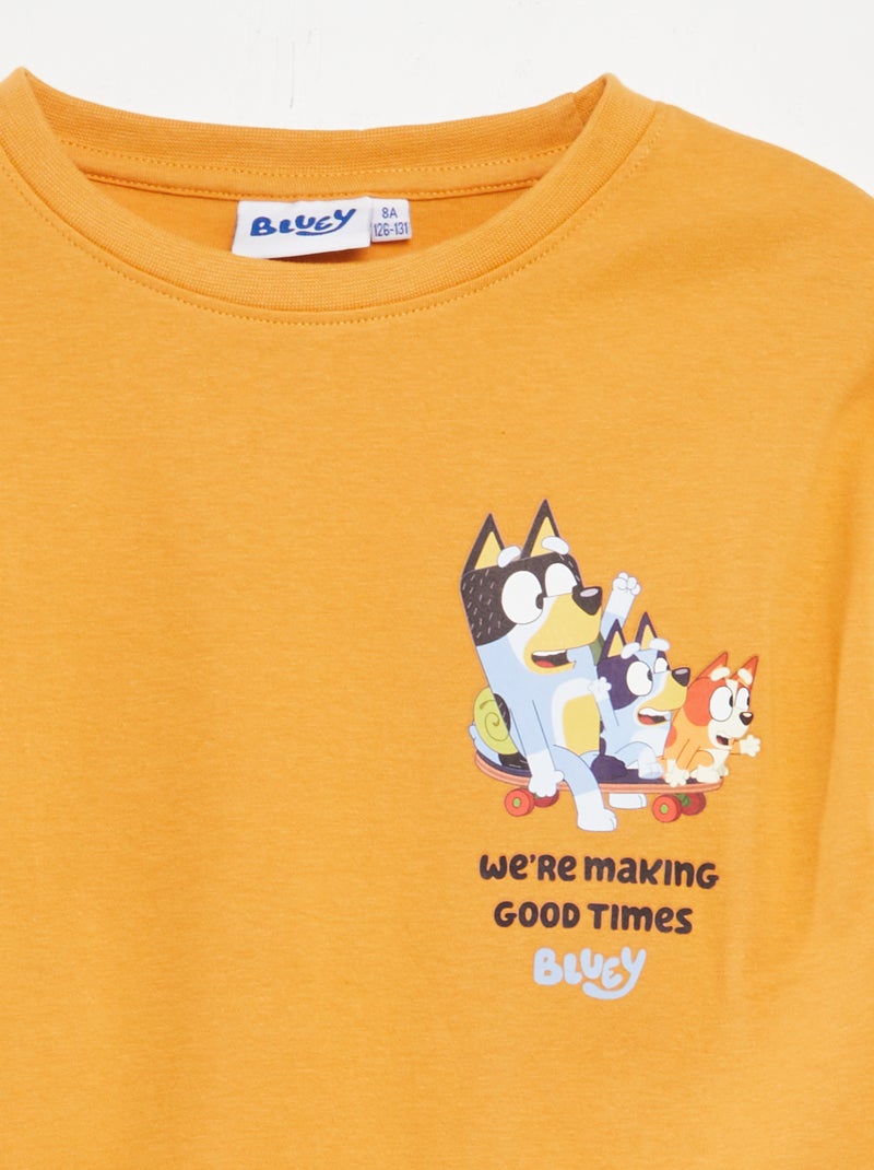 T-shirt 'Bluey' manches longues Orange - Kiabi