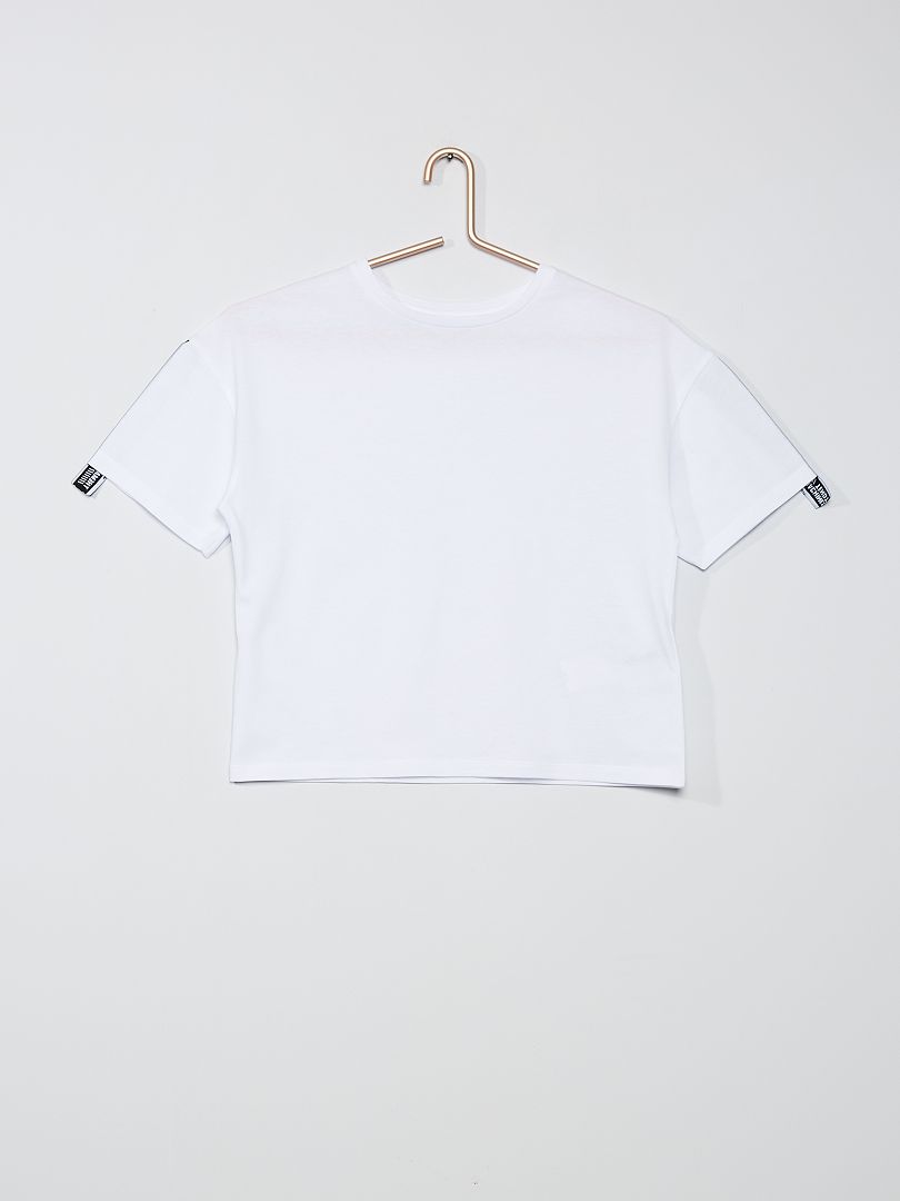 T-shirt boite pur coton blanc - Kiabi