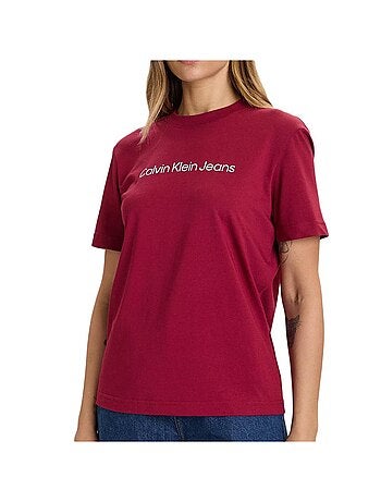 T-Shirt Bordeaux Femme Calvin Klein Jeans LV047C912G