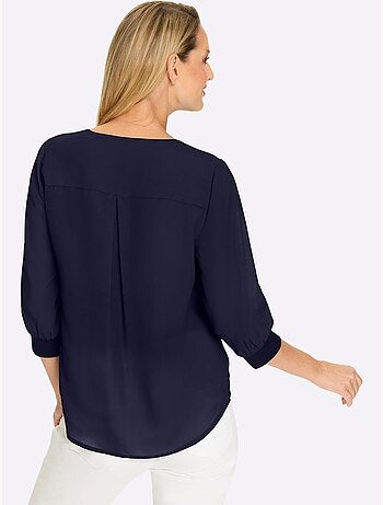 T-shirt Bords-côtes Confortables Aux Manches - Taille Standard - Helline