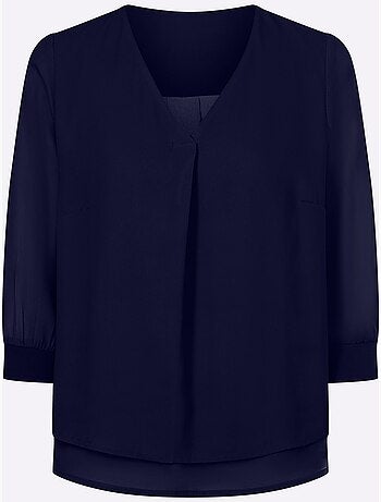 T-shirt Bords-côtes Confortables Aux Manches - Taille Standard - Helline