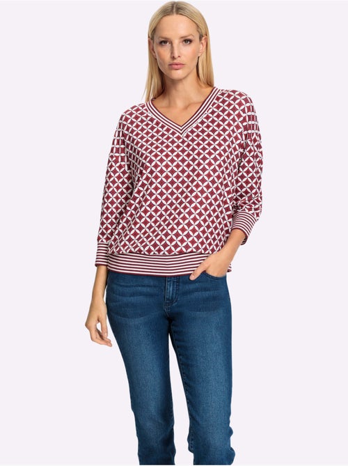 T-shirt Bords-côtes Rayés - Taille Standard - Helline - Kiabi T-shirt Bords-côtes Rayés - Taille Standard - Helline - Kiabi