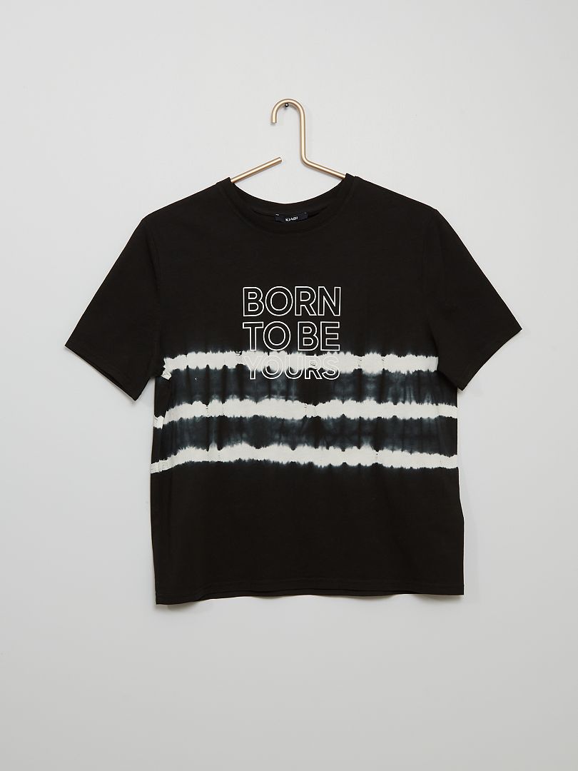 T-shirt 'Born to be yours' noir - Kiabi